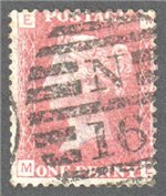 Great Britain Scott 33 Used Plate 161 - ME